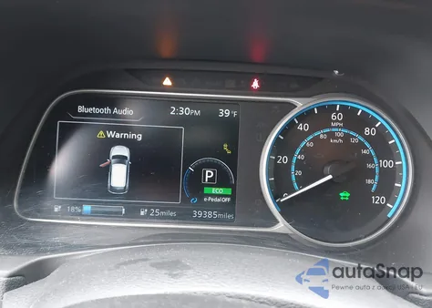 2020 Nissan Leaf Sv 40 Kwh z USA, uszkodzony, nr VIN 1N4AZ1CP9LC301058